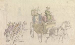 The Vicar of Wakefield: Attendance on a Nobleman by Thomas Rowlandson